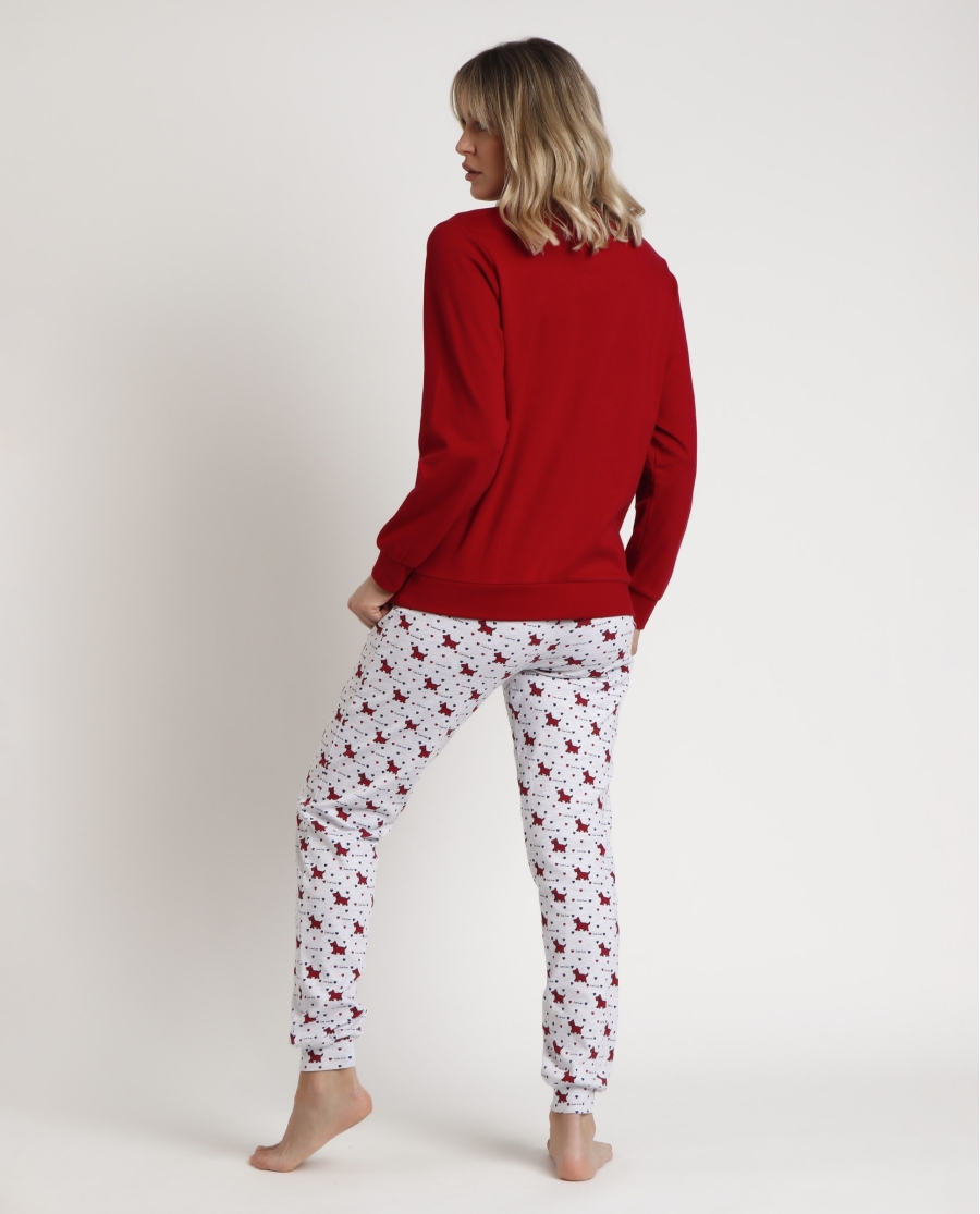 ADMAS Pijama Manga Larga Tapeta Lou Lou Cold para Mujer BURDEOS ADMAS Pijama Manga Larga Tapeta Lou Lou Cold para Mujer BURDEOS