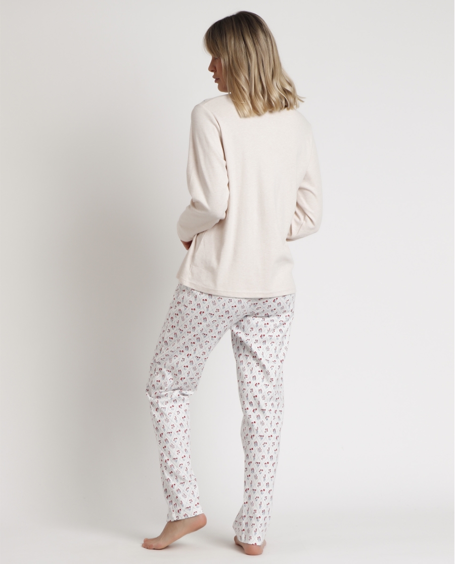 ADMAS GARDEN Pijama Manga Larga Pico Essence Of Life para Mujer BEIGE ADMAS GARDEN Pijama Manga Larga Pico Essence Of Life para Mujer BEIGE