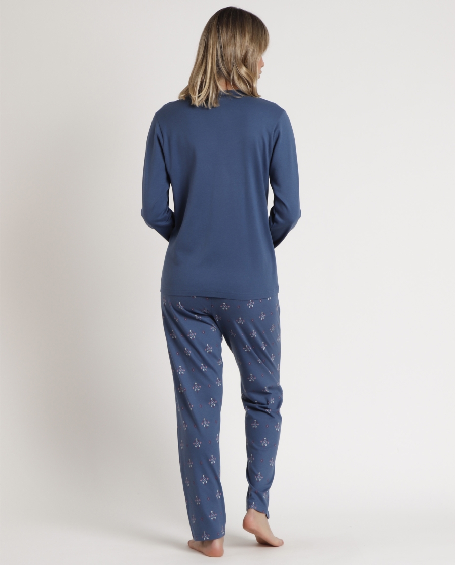ADMAS GARDEN Pijama Manga Larga Let´s Get Lost para Mujer AZUL ADMAS GARDEN Pijama Manga Larga Let´s Get Lost para Mujer AZUL