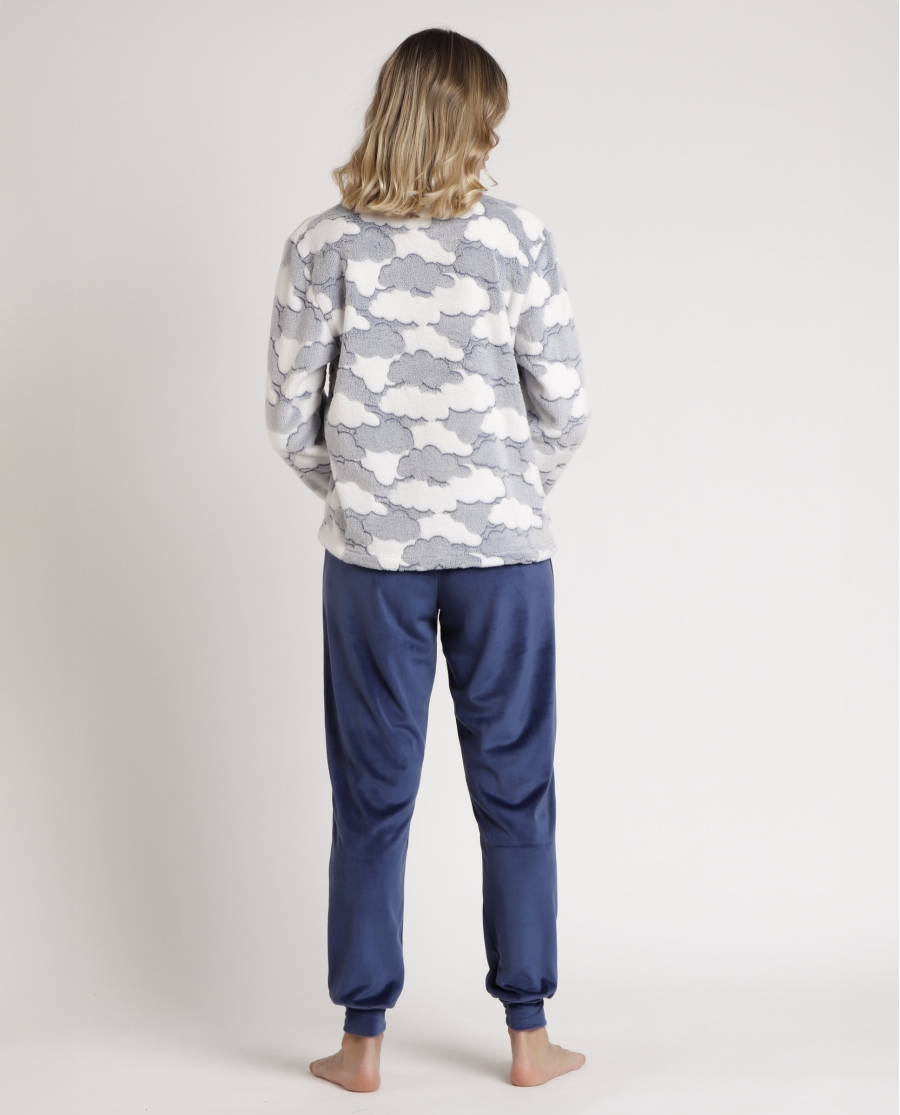 ADMAS Pijama Manga Larga Calentito Dreams Come True para Mujer AZUL ADMAS Pijama Manga Larga Calentito Dreams Come True para Mujer AZUL