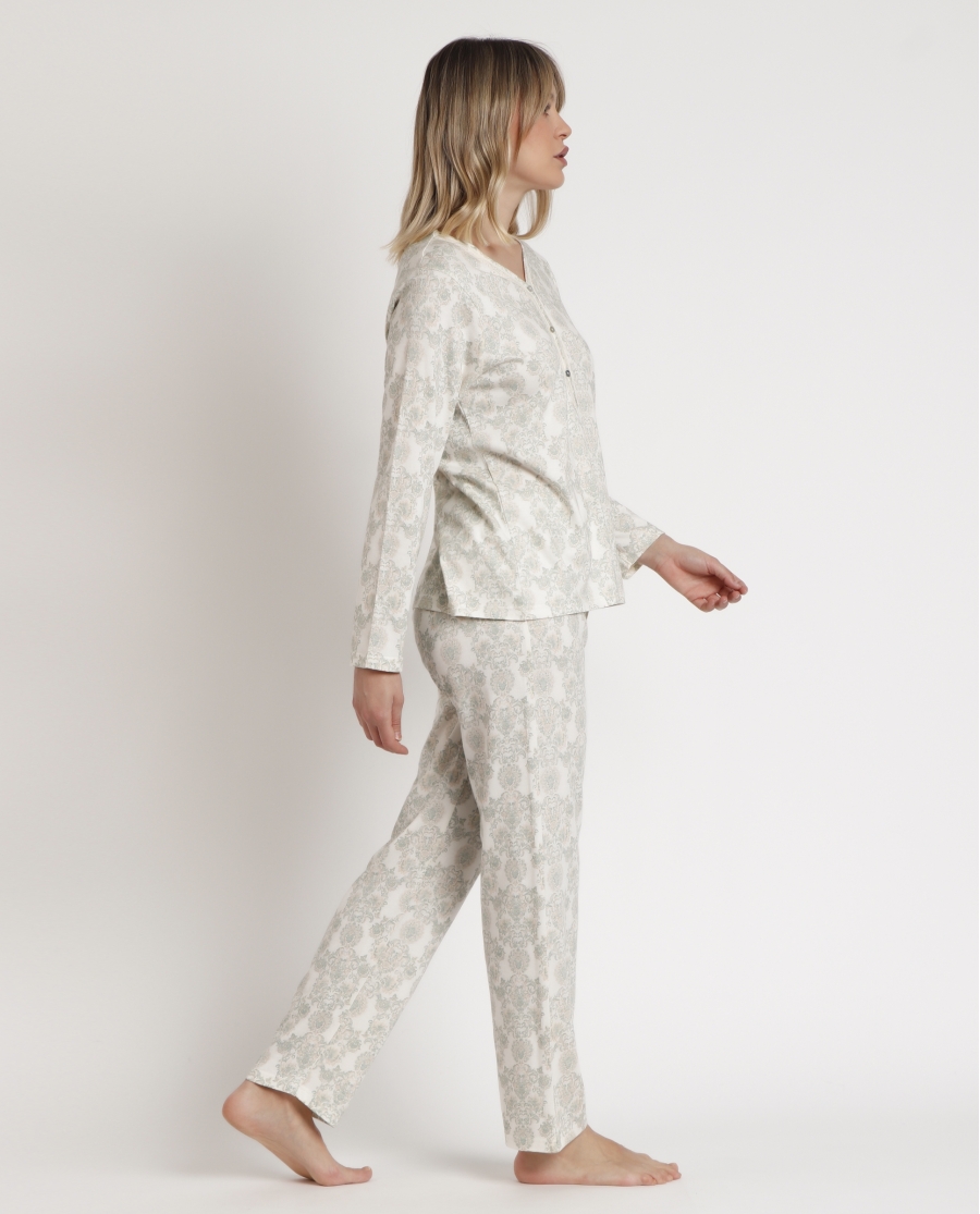 ADMAS CLASSIC Pijama Manga Larga Tapeta Aqua para Mujer AQUA ADMAS CLASSIC Pijama Manga Larga Tapeta Aqua para Mujer AQUA