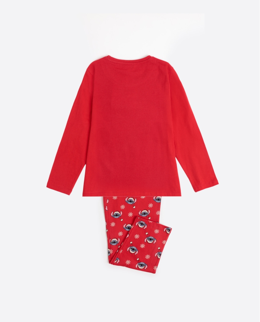 DISNEY Pijama Manga Larga Stitchmas para Niña ROJO DISNEY Pijama Manga Larga Stitchmas para Niña ROJO