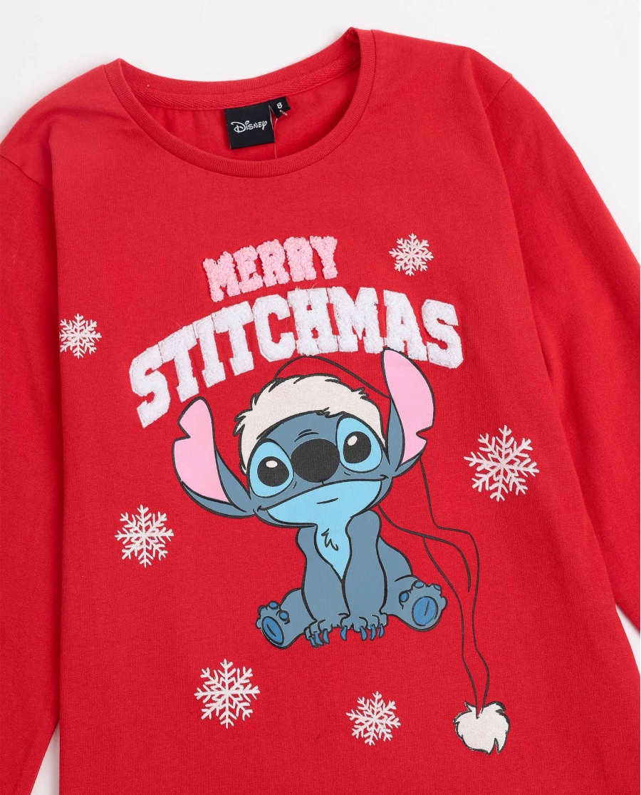 DISNEY Pijama Manga Larga Stitchmas para Niña ROJO DISNEY Pijama Manga Larga Stitchmas para Niña ROJO