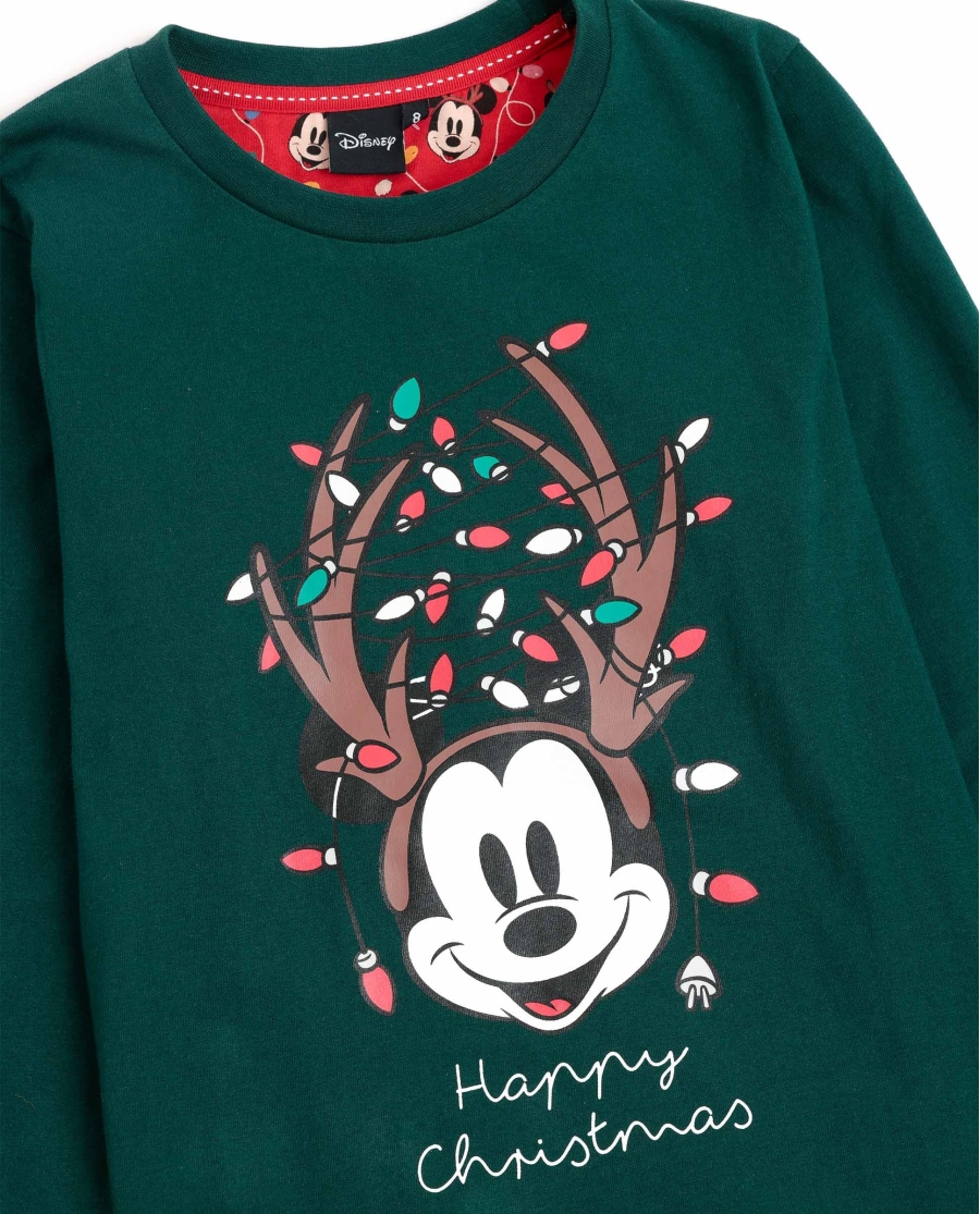 DISNEY Pijama Manga Larga Mickey Xmas para Niño VERDE DISNEY Pijama Manga Larga Mickey Xmas para Niño VERDE