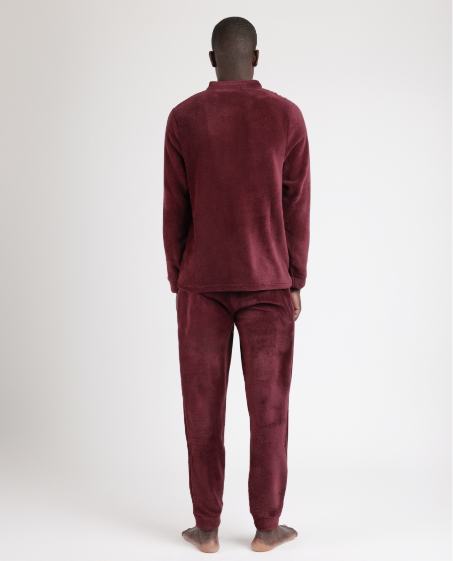 ADMAS MAGNIFIC Pijama Manga Larga Calentito Micropolar Garnet Houndstooth para Hombre GRANATE ADMAS MAGNIFIC Pijama Manga Larga Calentito Micropolar Garnet Houndstooth para Hombre GRANATE