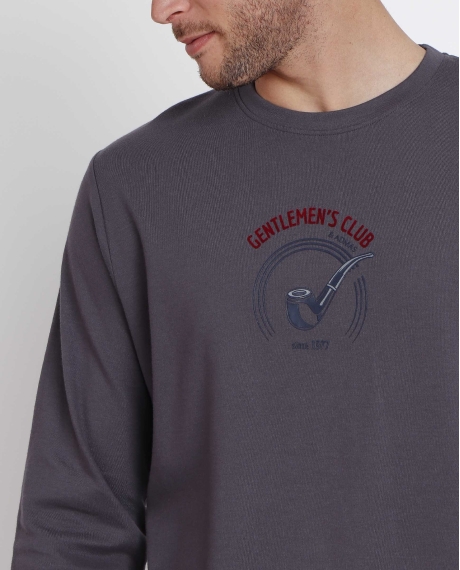 ADMAS Pijama Manga Larga Gentlemen's Club A para Hombre MARENGO 2