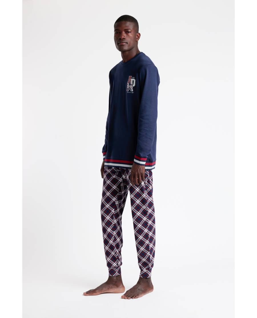 ADMAS Pijama Manga Larga ADM Family para Hombre MARINO ADMAS Pijama Manga Larga ADM Family para Hombre MARINO