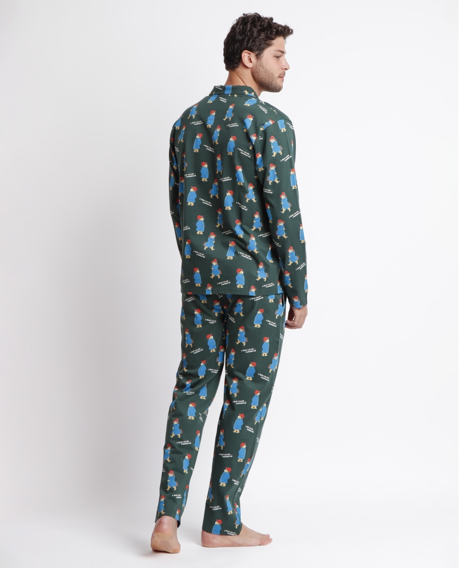 PADDINGTON Pijama Abierto Manga Larga Marmalade para Hombre VERDE PADDINGTON Pijama Abierto Manga Larga Marmalade para Hombre VERDE