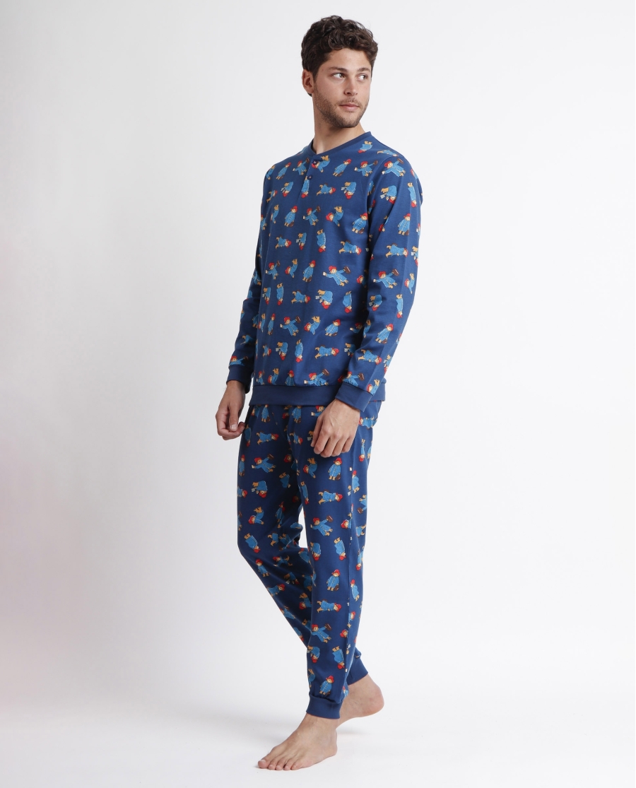 PADDINGTON Pijama Manga Larga Howdy para Hombre AZUL