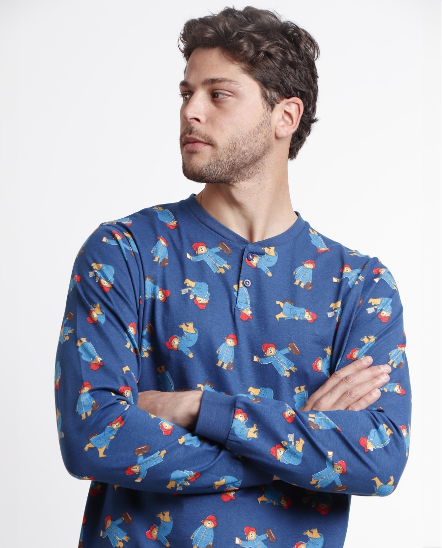 PADDINGTON Pijama Manga Larga Howdy para Hombre AZUL