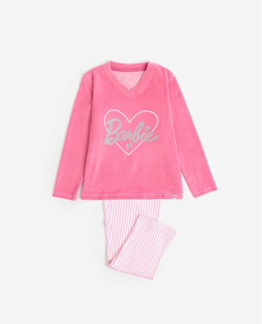 BARBIE Pijama Manga Larga Love Pink para Niña ROSA BARBIE Pijama Manga Larga Love Pink para Niña ROSA