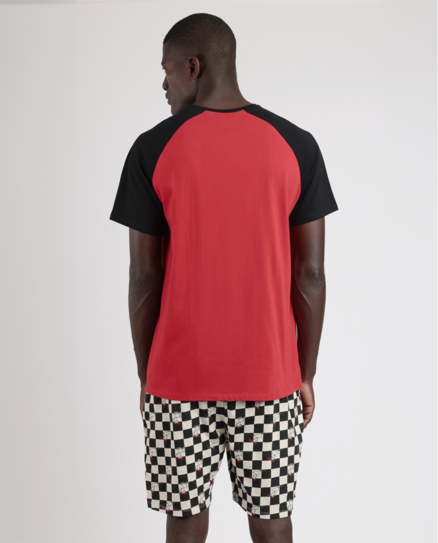 PEANUTS Pijama Manga Corta Skate Is Not A Crime para Hombre ROJO PEANUTS Pijama Manga Corta Skate Is Not A Crime para Hombre ROJO