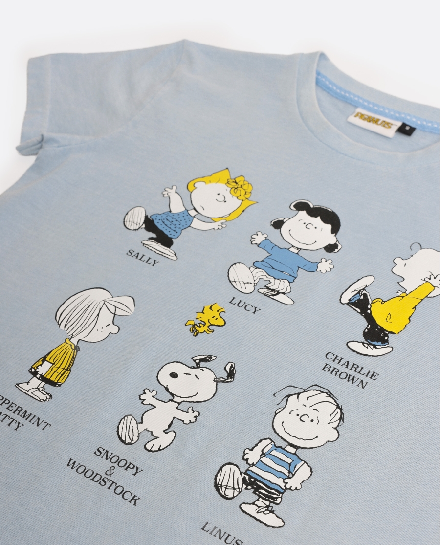 PEANUTS Pijama Manga Corta Party Friends para Niño AZUL PEANUTS Pijama Manga Corta Party Friends para Niño AZUL