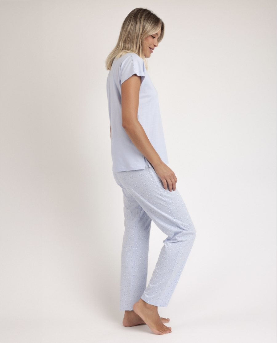 ADMAS CLASSIC Pijama Manga Caída Classic Blue Flowers para Mujer AZUL ADMAS CLASSIC Pijama Manga Caída Classic Blue Flowers para Mujer AZUL