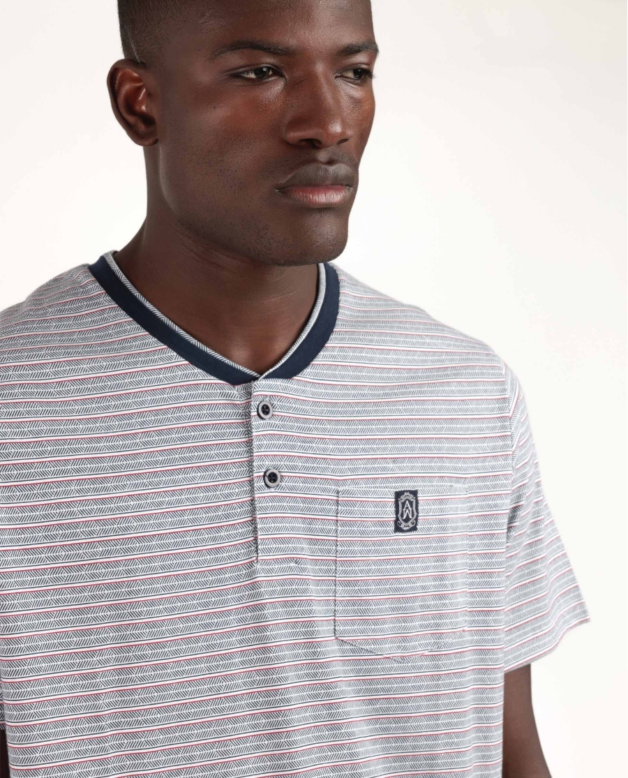 ADMAS CLASSIC Pijama Manga Corta Espiga para Hombre AZUL ADMAS CLASSIC Pijama Manga Corta Espiga para Hombre AZUL