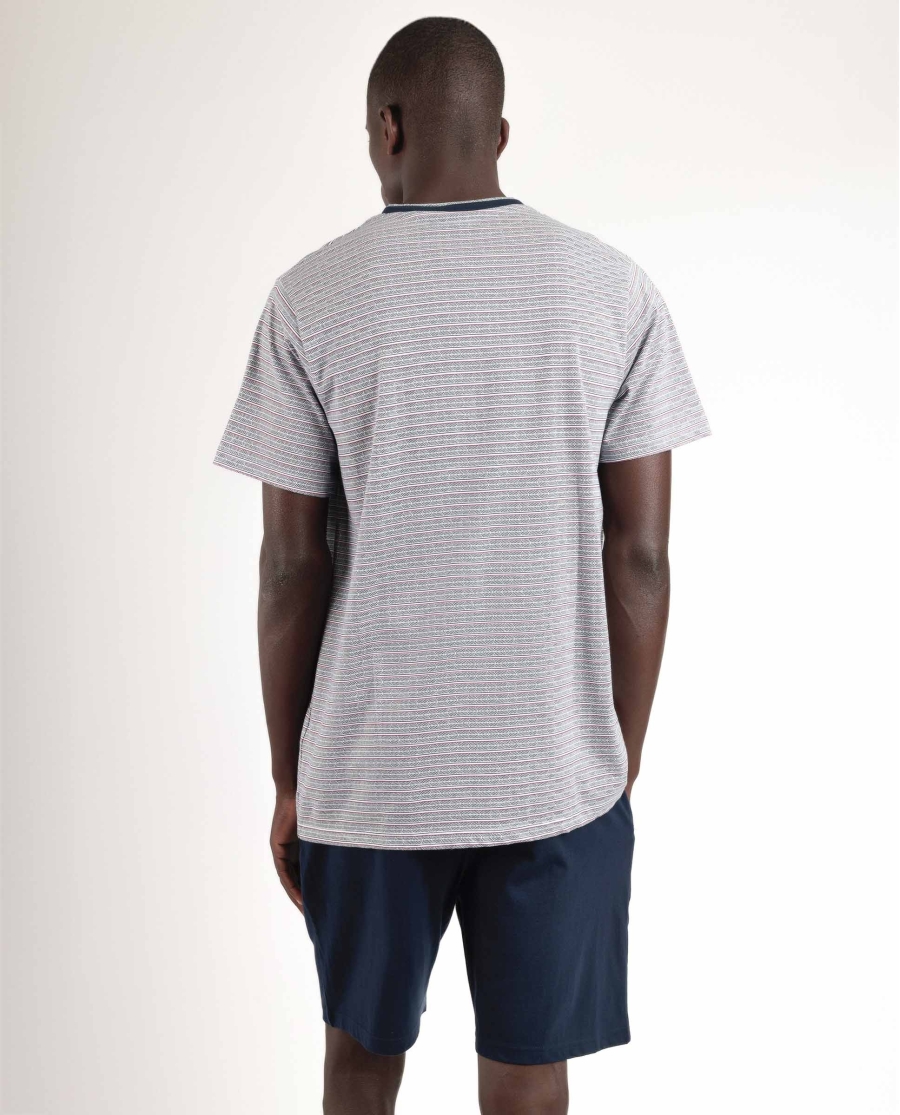 ADMAS CLASSIC Pijama Abierto Manga Corta Espiga para Hombre AZUL ADMAS CLASSIC Pijama Abierto Manga Corta Espiga para Hombre AZUL