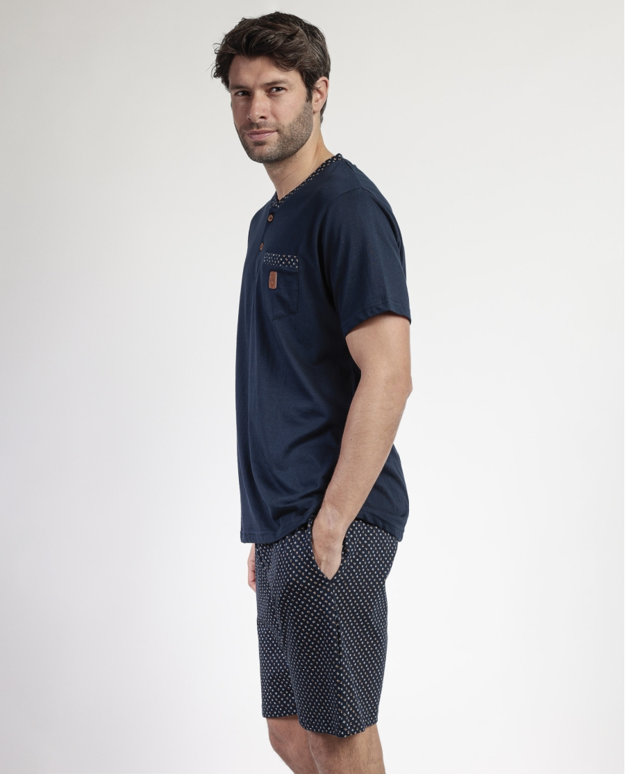 ADMAS CLASSIC Pijama Manga Corta Leather para Hombre MARINO ADMAS CLASSIC Pijama Manga Corta Leather para Hombre MARINO