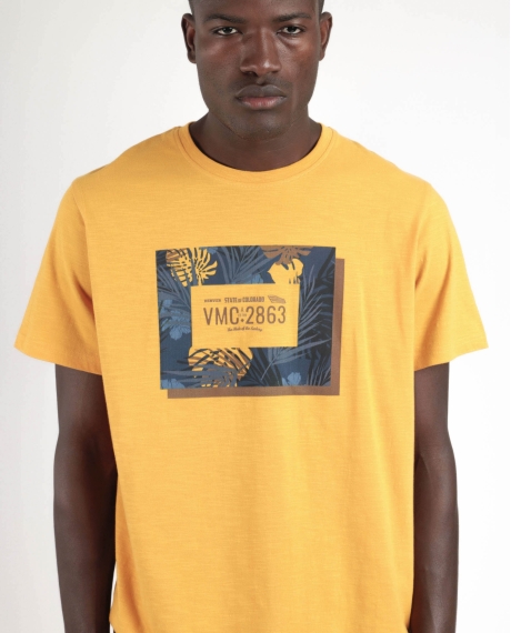 ADMAS Pijama Manga Corta Denver para Hombre MOSTAZA 2