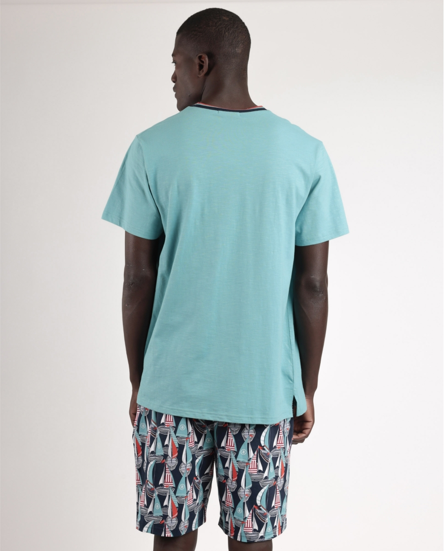 ADMAS Pijama Manga Corta Boat Race para Hombre AZUL ADMAS Pijama Manga Corta Boat Race para Hombre AZUL