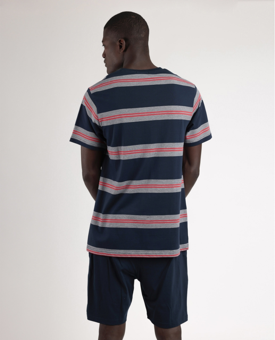 ADMAS Pijama Manga Corta Summertime para Hombre AZUL ADMAS Pijama Manga Corta Summertime para Hombre AZUL