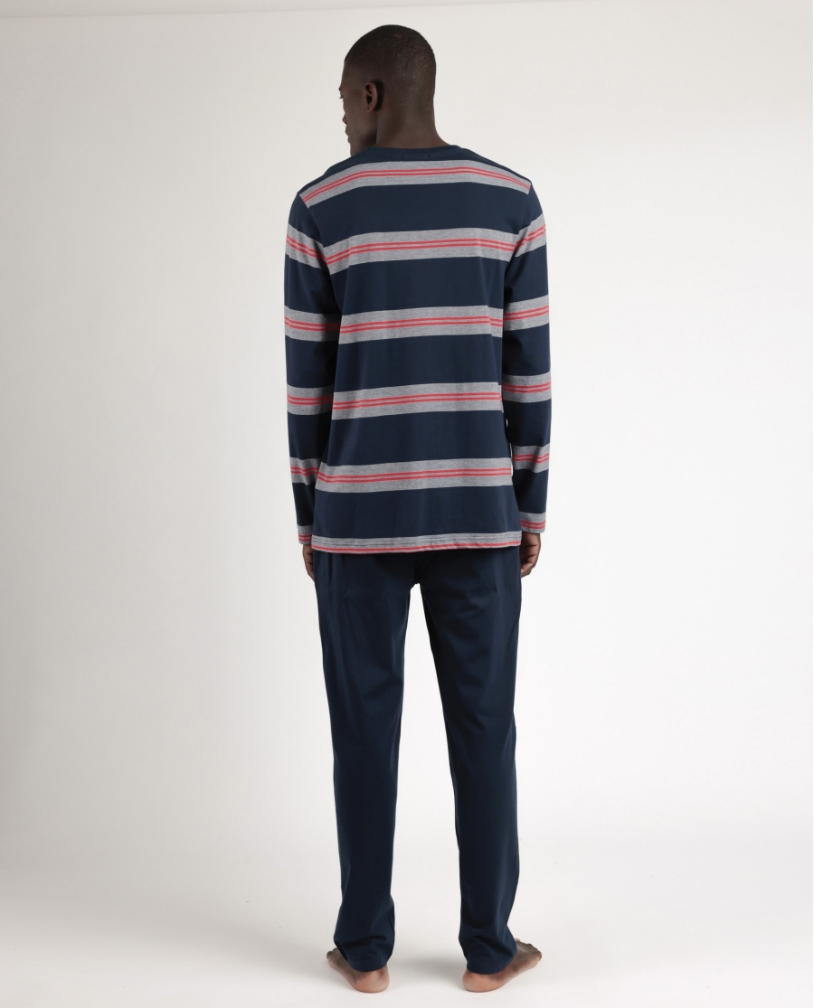 ADMAS Pijama Manga Larga Summertime para Hombre AZUL ADMAS Pijama Manga Larga Summertime para Hombre AZUL