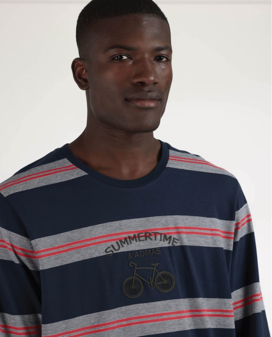 ADMAS Pijama Manga Larga Summertime para Hombre AZUL ADMAS Pijama Manga Larga Summertime para Hombre AZUL