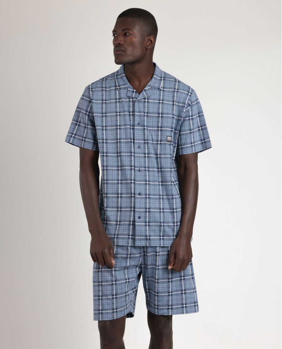 ADMAS Pijama Abierto Manga Corta Important Discover Bicycle para Hombre AZUL ADMAS Pijama Abierto Manga Corta Important Discover Bicycle para Hombre AZUL