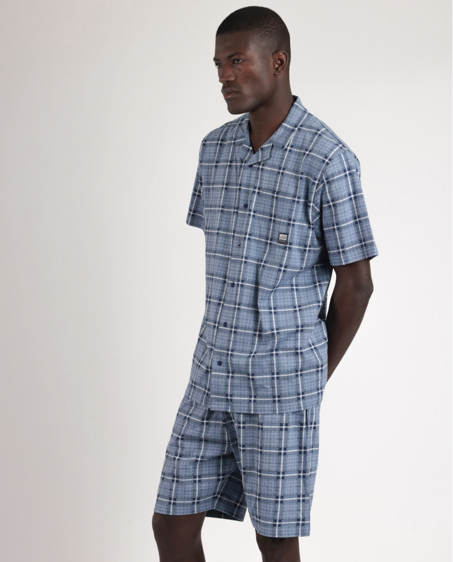 ADMAS Pijama Abierto Manga Corta Important Discover Bicycle para Hombre AZUL ADMAS Pijama Abierto Manga Corta Important Discover Bicycle para Hombre AZUL