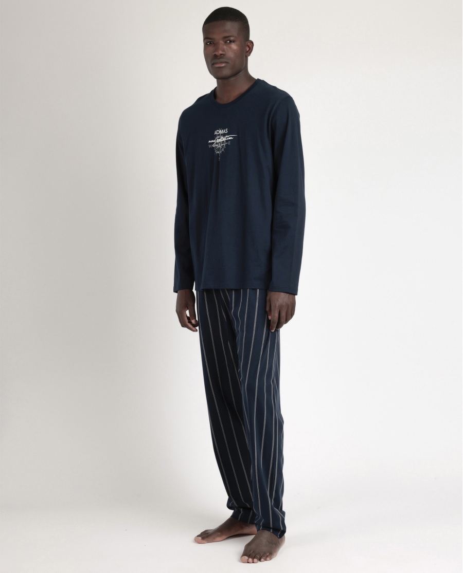 ADMAS Pijama Manga Larga Navy Collection para Hombre AZUL ADMAS Pijama Manga Larga Navy Collection para Hombre AZUL