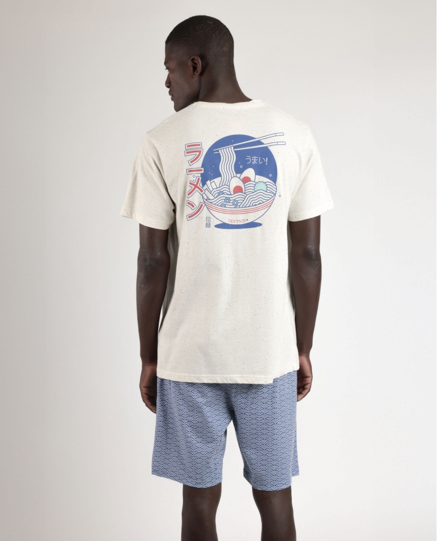 ADMAS Pijama Manga Corta Generals para Hombre BLANCO ADMAS Pijama Manga Corta Generals para Hombre BLANCO