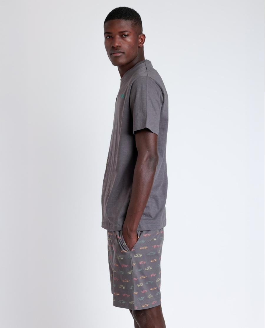 ADMAS Pijama Manga Corta Generals para Hombre GRIS