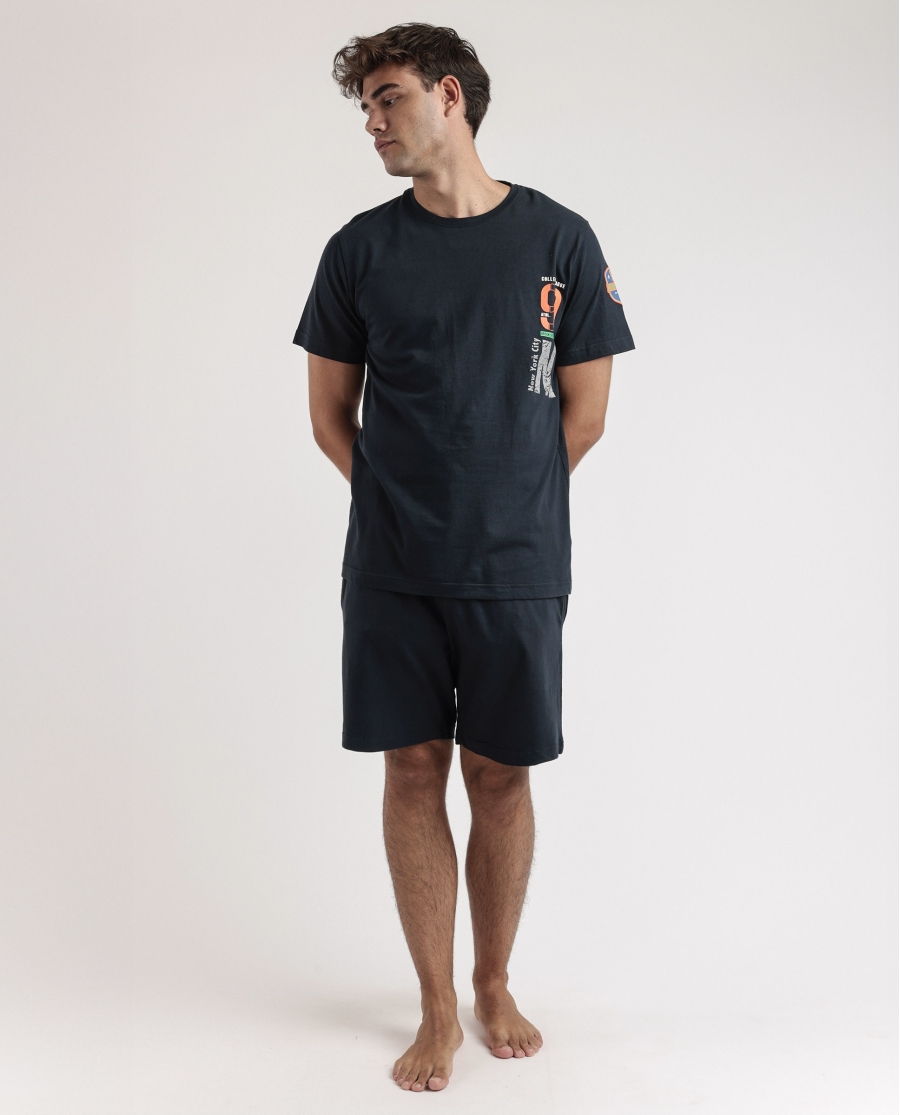 ADMAS Pijama Manga Corta Generals para Hombre MARINO