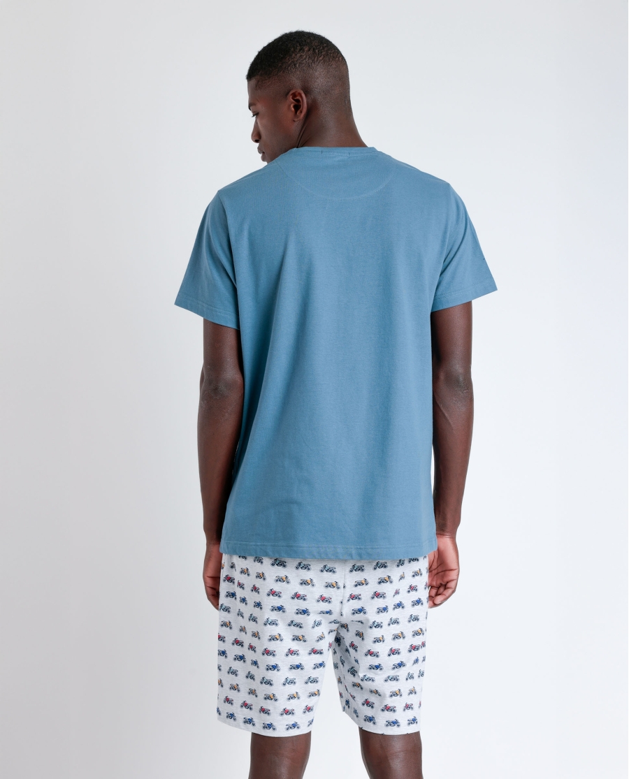 DIVER Pijama Manga Corta Race para Hombre AZUL DIVER Pijama Manga Corta Race para Hombre AZUL