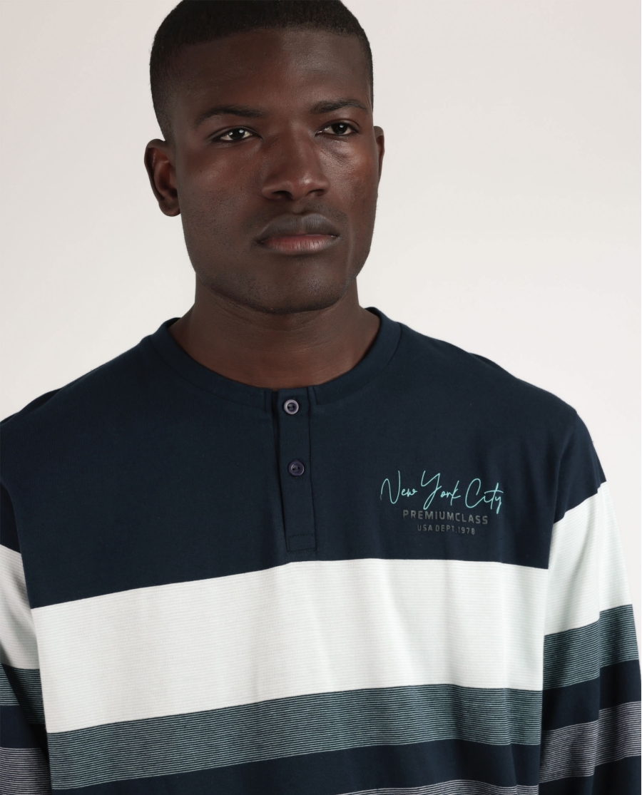 ADMAS Pijama Manga Larga New York City para Hombre AZUL ADMAS Pijama Manga Larga New York City para Hombre AZUL