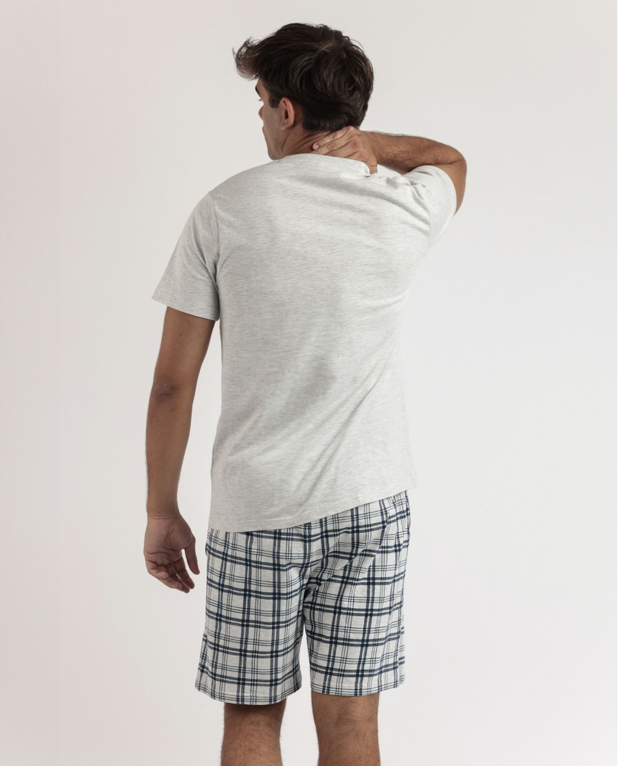 STAY AT HOME Pijama Manga Corta Scooty para Hombre CRUDO STAY AT HOME Pijama Manga Corta Scooty para Hombre CRUDO