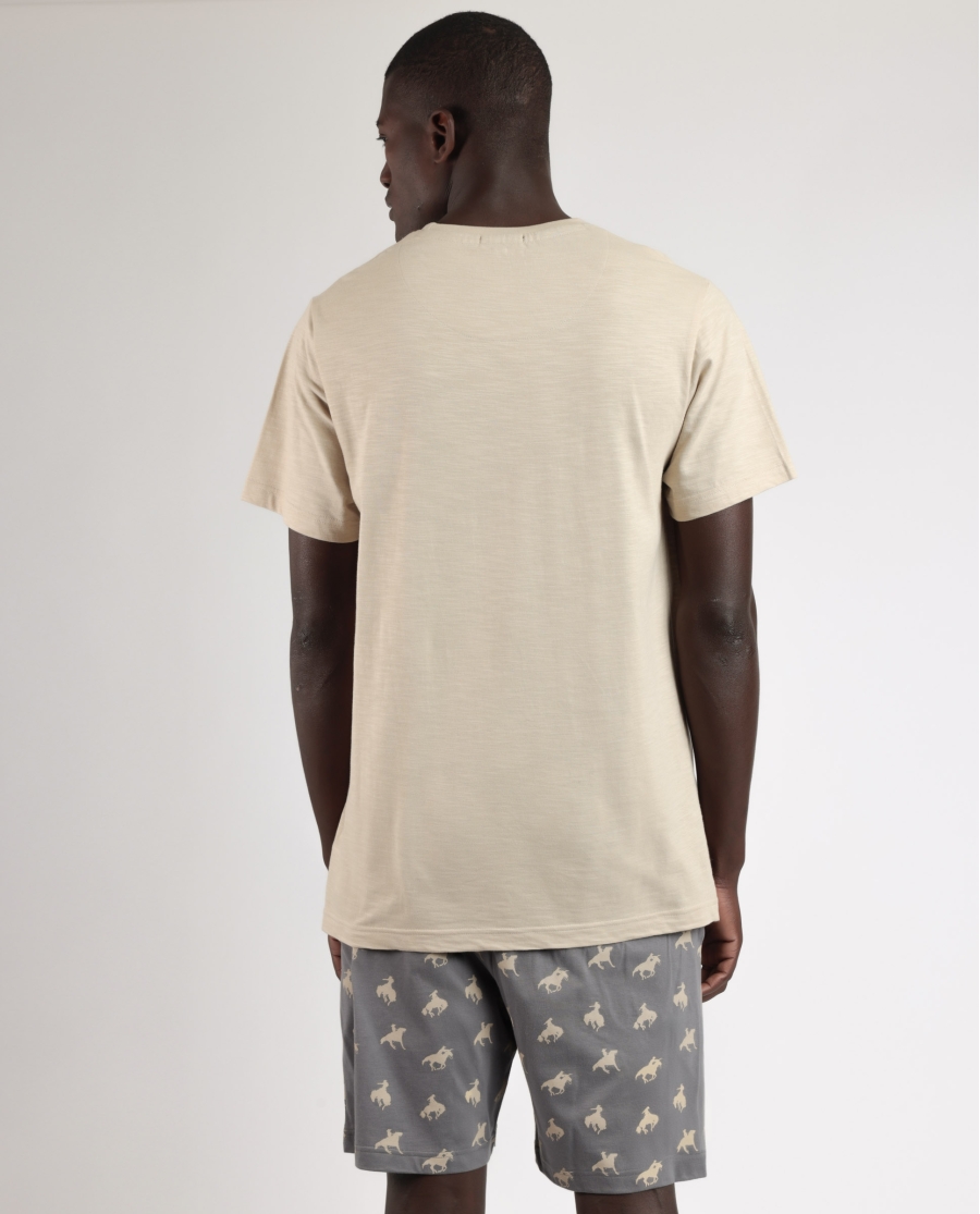 LOIS Pijama Manga Corta Generals para Hombre CAMEL