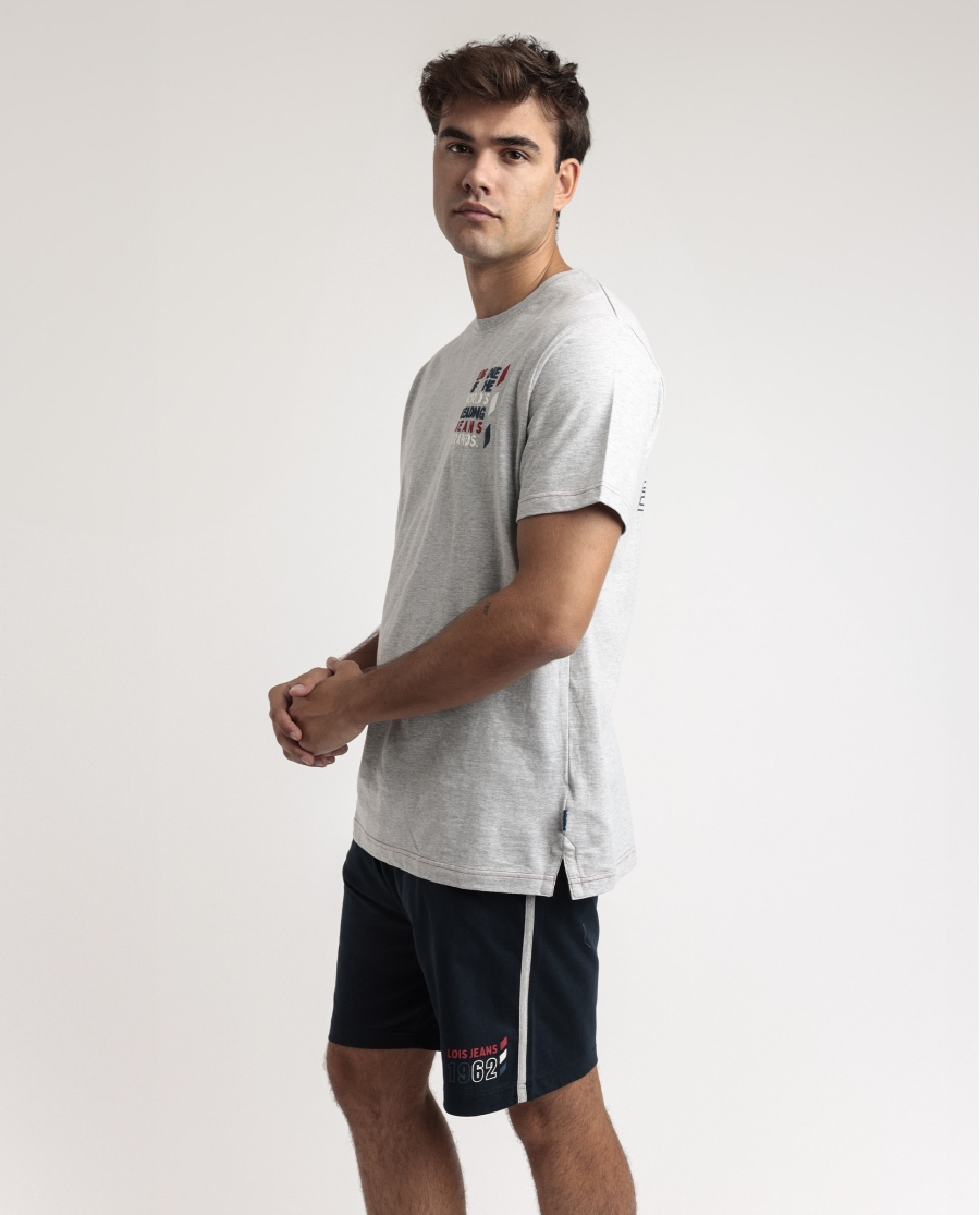 LOIS Pijama Manga Corta Leader para Hombre GRIS JASPE LOIS Pijama Manga Corta Leader para Hombre GRIS JASPE