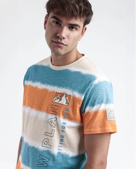 NEW PLAN Pijama Manga Corta Nature para Hombre BEIGE 2