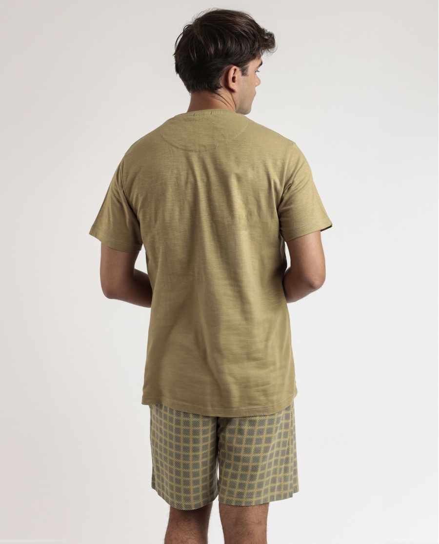 ANTONIO MIRO Pijama Manga Corta Caferacer para Hombre CAQUI ANTONIO MIRO Pijama Manga Corta Caferacer para Hombre CAQUI