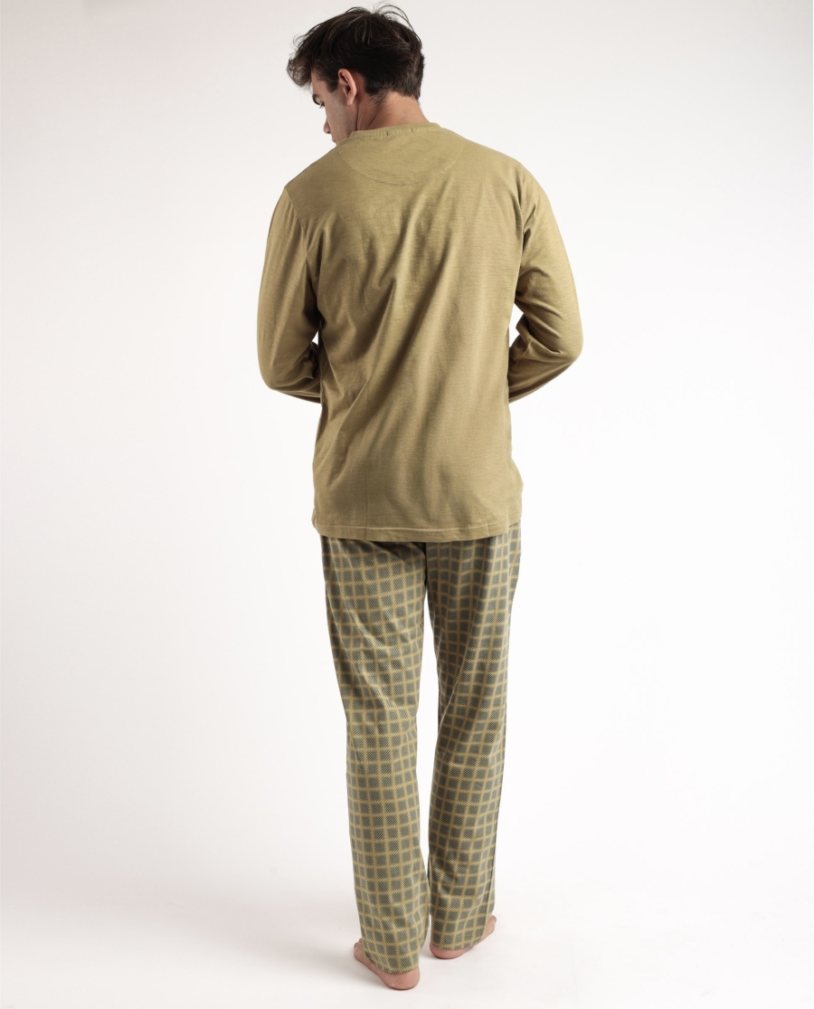 ANTONIO MIRO Pijama Manga Larga Caferacer para Hombre CAQUI ANTONIO MIRO Pijama Manga Larga Caferacer para Hombre CAQUI