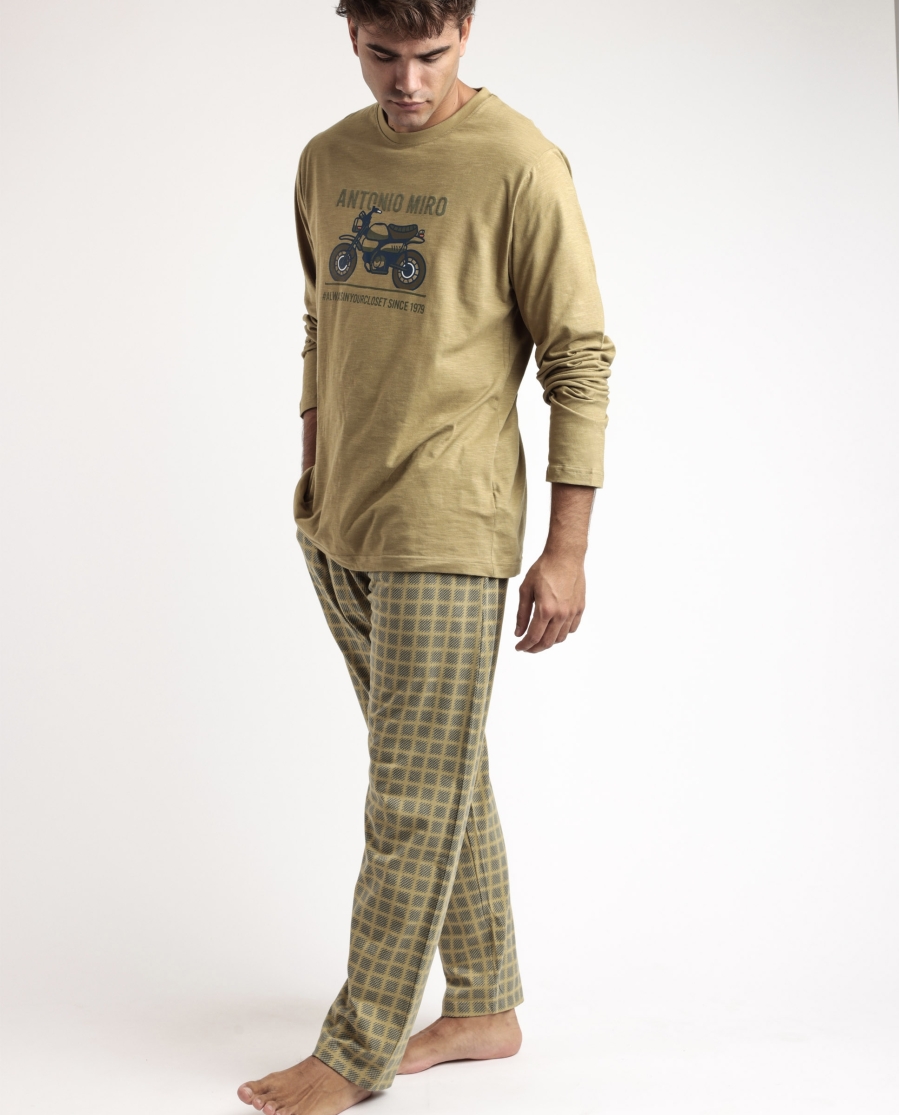 ANTONIO MIRO Pijama Manga Larga Caferacer para Hombre CAQUI ANTONIO MIRO Pijama Manga Larga Caferacer para Hombre CAQUI