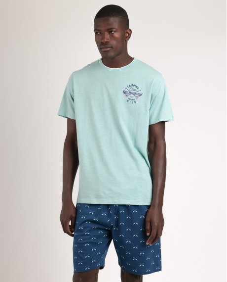 ANTONIO MIRO Pijama Manga Corta Canoe para Hombre AZUL