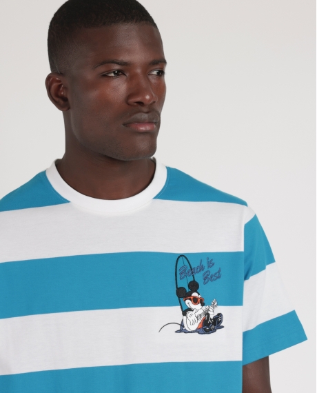DISNEY Pijama Manga Corta Ride The Wave para Hombre AZUL 2