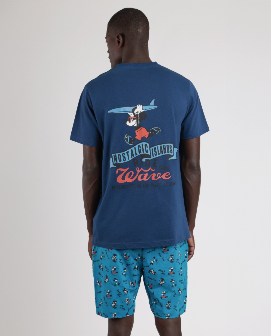 DISNEY Pijama Manga Corta Ride The Wave para Hombre AZUL DISNEY Pijama Manga Corta Ride The Wave para Hombre AZUL