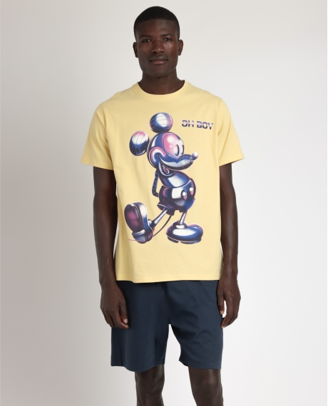 DISNEY Pijama Manga Corta Generals para Hombre AMARILLO