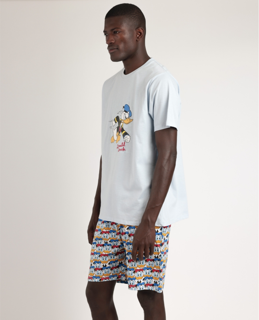 DISNEY Pijama Manga Corta Donald Vintage para Hombre AZUL DISNEY Pijama Manga Corta Donald Vintage para Hombre AZUL