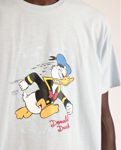 DISNEY Pijama Manga Corta Donald Vintage para Hombre AZUL 2