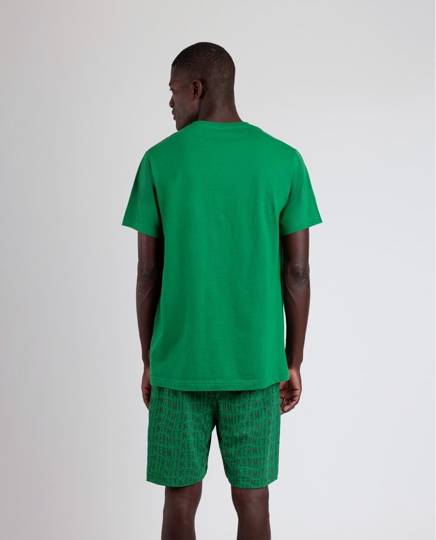 DISNEY Pijama Manga Corta Kermit para Hombre VERDE