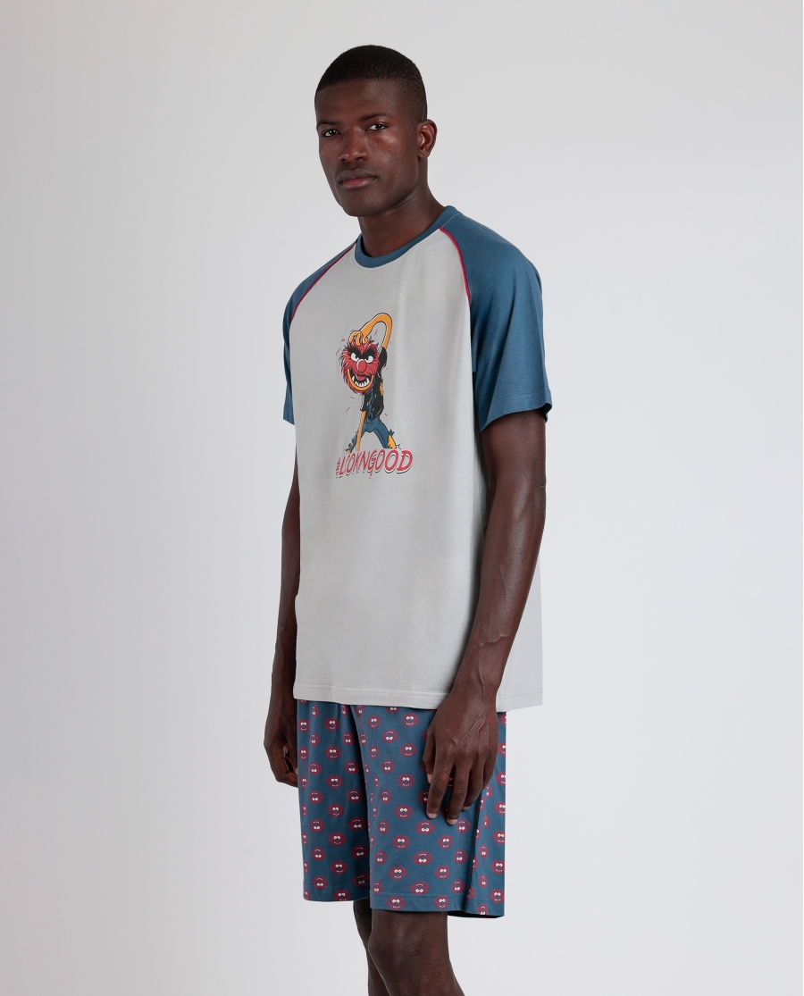 DISNEY Pijama Manga Corta Generals para Hombre AZUL DISNEY Pijama Manga Corta Generals para Hombre AZUL