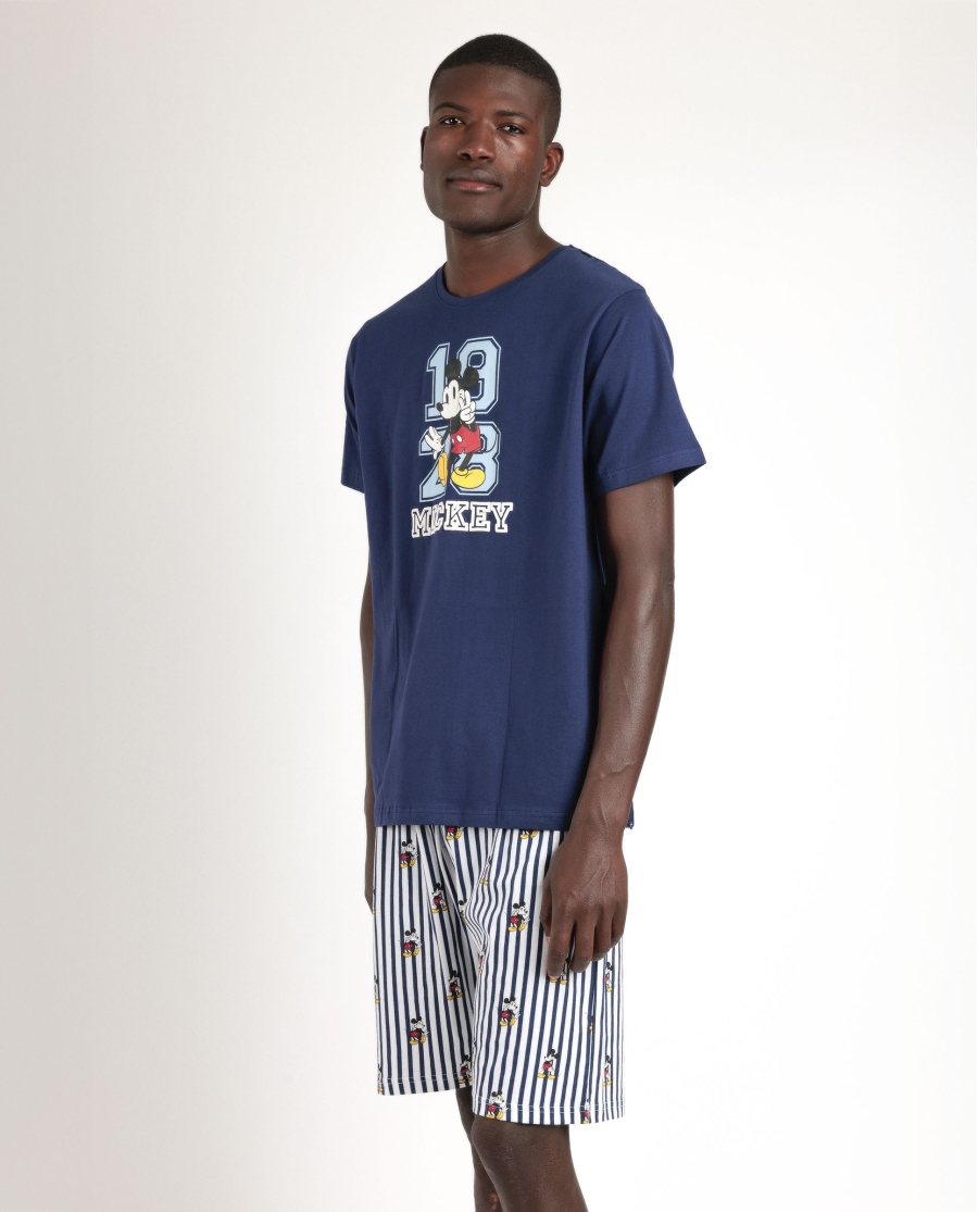 DISNEY Pijama Manga Corta Mickey Ny Summer para Hombre AZUL DISNEY Pijama Manga Corta Mickey Ny Summer para Hombre AZUL